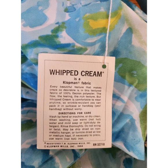 70s Deadstock Carol Brent‎ Blue, Green, and Yellow Day Dress - Picture 7 of 7